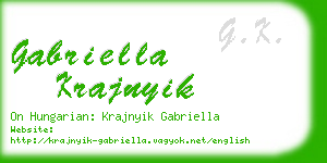 gabriella krajnyik business card